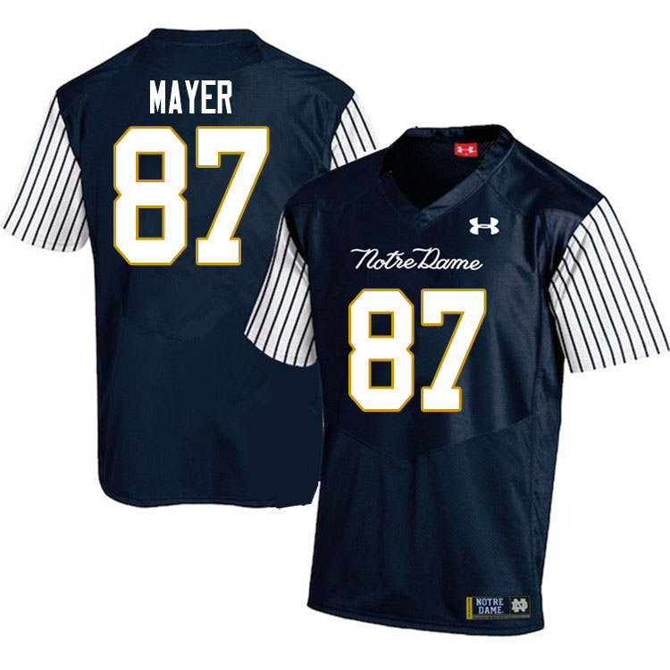 Men's NCAA Notre Dame Fighting Irish #87 Michael Mayer Stitched College Under Armour Authentic Navy Alternate Football Jersey SX10I37ZE